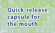 Quick-release capsule for the mouth