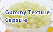 Capsule with gummy texture